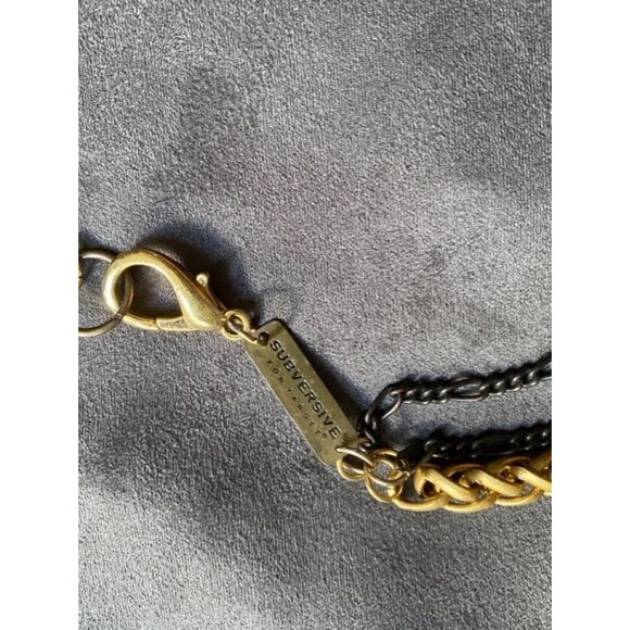 EUC Subversive for Target Tiered Beaded Mixed Chain Metals Necklace - Picture 4 of 4